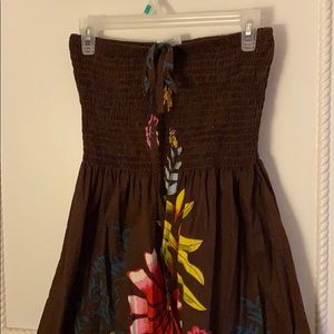 Strapless floral dress